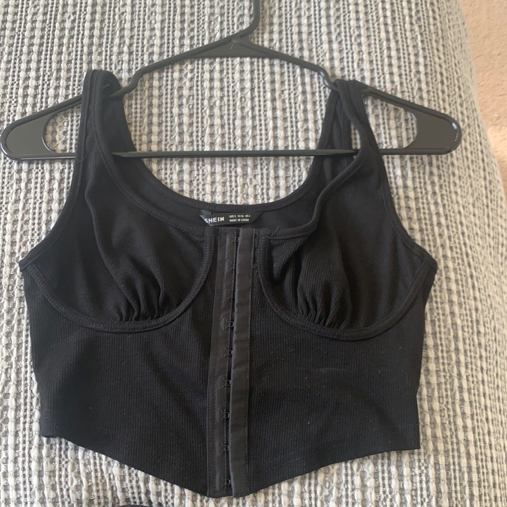 Black cotton corset